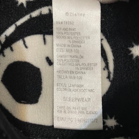 Disney The Nightmare Before Christmas Pajama Set Women’s Black Size M (8-10) PJs - Picture 8 of 11